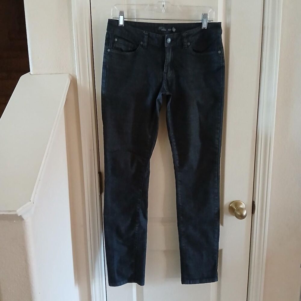Prana Organic Cotton Blend Stretch Black Slim Straight Jeans 6 Gorpcore Classic